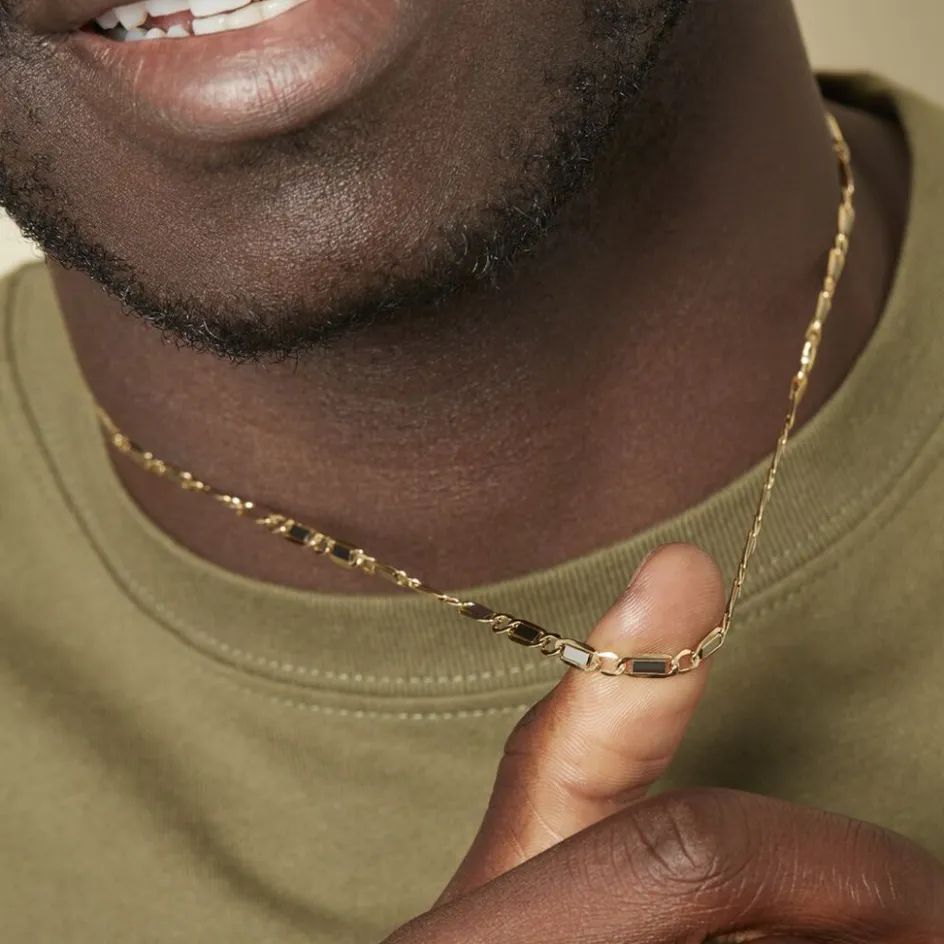 Best Histoire d'Or Collier Danae Plaquette Or Bicolore