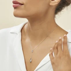 Best Histoire d'Or Collier Dennis Or Blanc Topaze or blanc topaze bleu sky