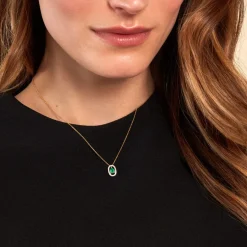 Histoire d'Or Collier Dorottya Or Jaune Emeraude Diamant or jaune émeraude