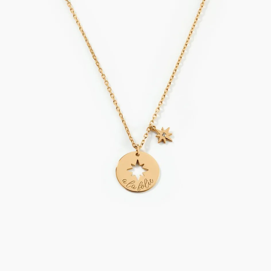 Best Histoire d'Or Collier Edythe Plaqué Or Jaune Oxyde De Zirconium