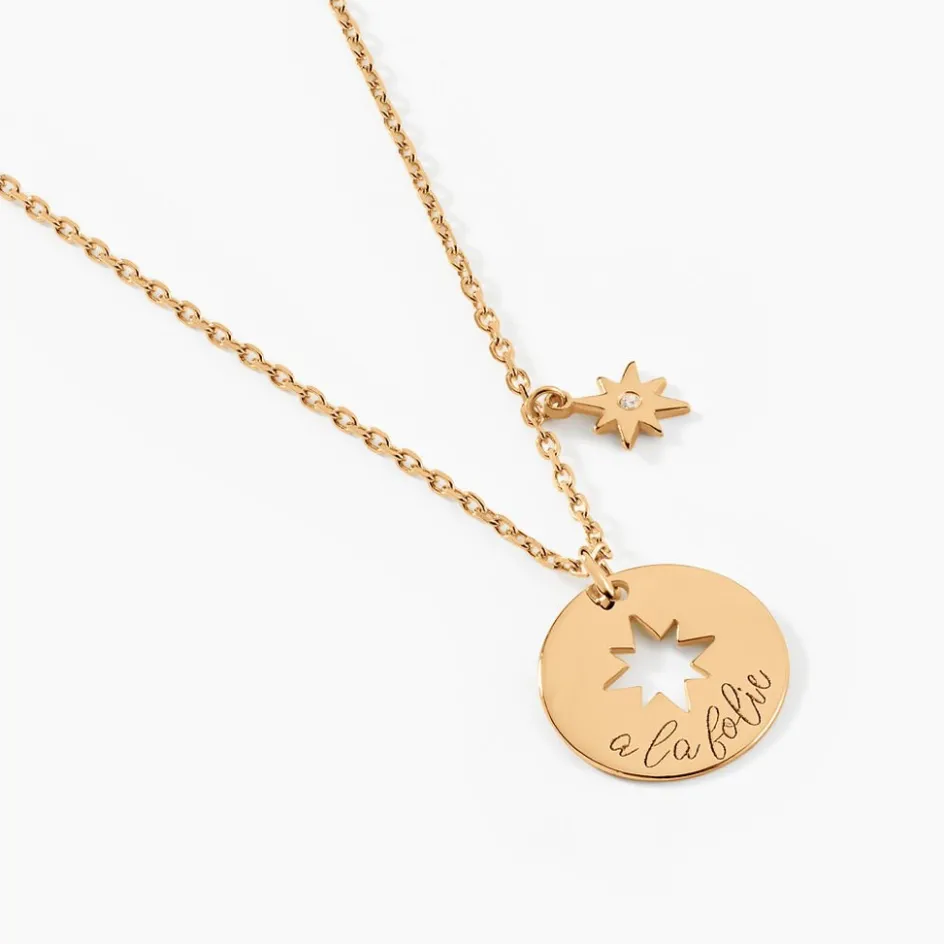 Best Histoire d'Or Collier Edythe Plaqué Or Jaune Oxyde De Zirconium