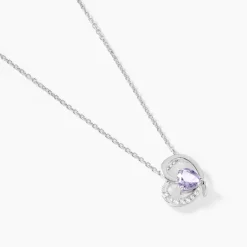 New Histoire d'Or Collier Eliana Or Blanc Amethyste Et Oxyde De Zirconium or blanc amethyste violette