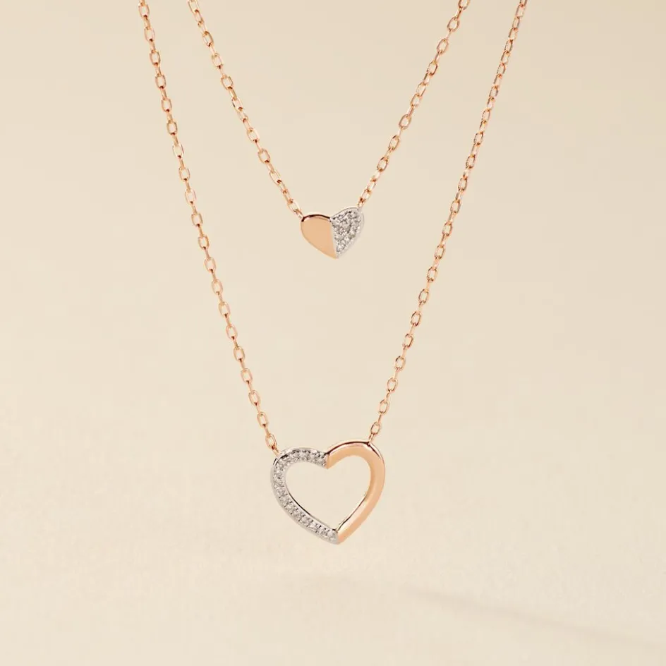 Outlet Histoire d'Or Collier Emilia Or Rose Diamant