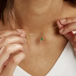 Histoire d'Or Collier Emotion Or Jaune Emeraude Diamant* Colliers|Colliers