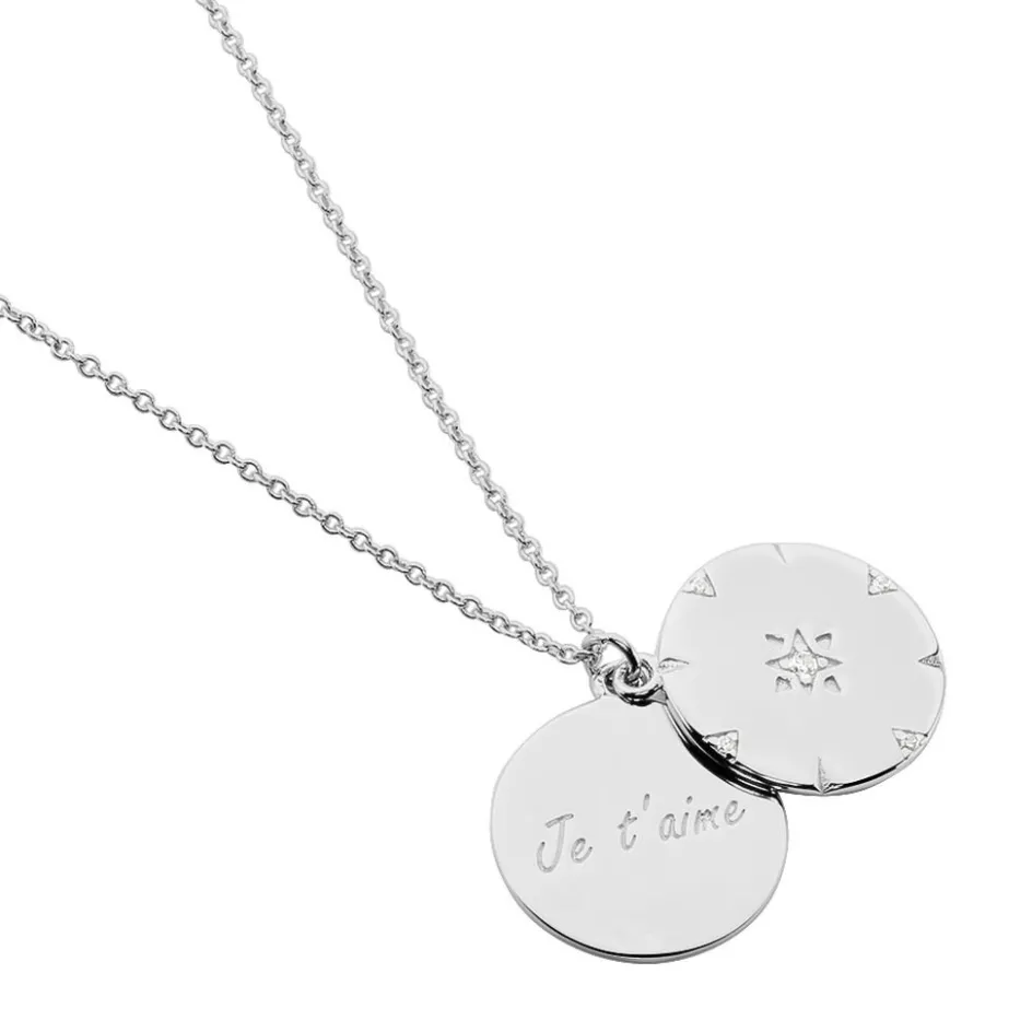 Discount Histoire d'Or Collier Erinna De Zirconium argent blanc oxyde