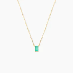 Clearance Histoire d'Or Collier Ethalyn Or Jaune Emeraude