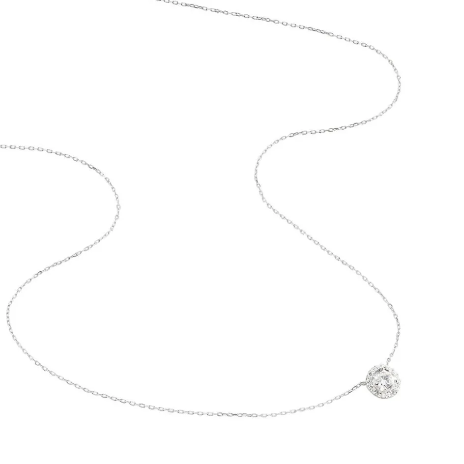 Sale Histoire d'Or Collier Eurycide Or Blanc Oxyde De Zirconium