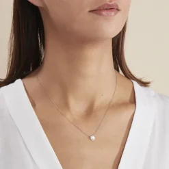 Sale Histoire d'Or Collier Eurycide Or Blanc Oxyde De Zirconium