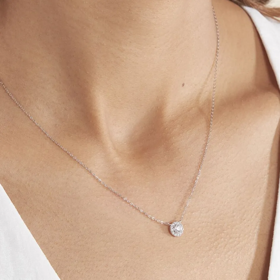 Sale Histoire d'Or Collier Eurycide Or Blanc Oxyde De Zirconium