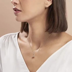 Clearance Histoire d'Or Collier Famata Argent Blanc Ambre