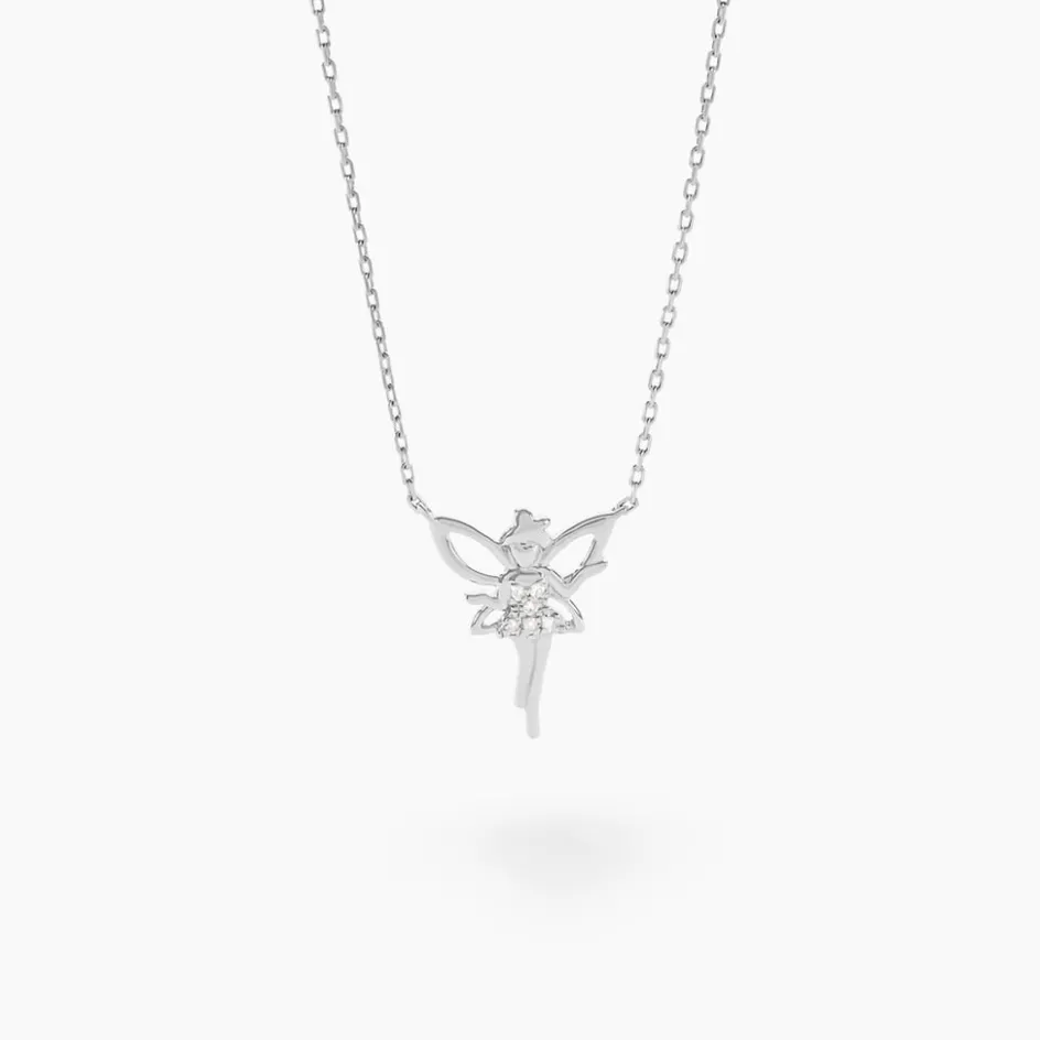 Outlet Histoire d'Or Collier Fee Or Blanc Diamant