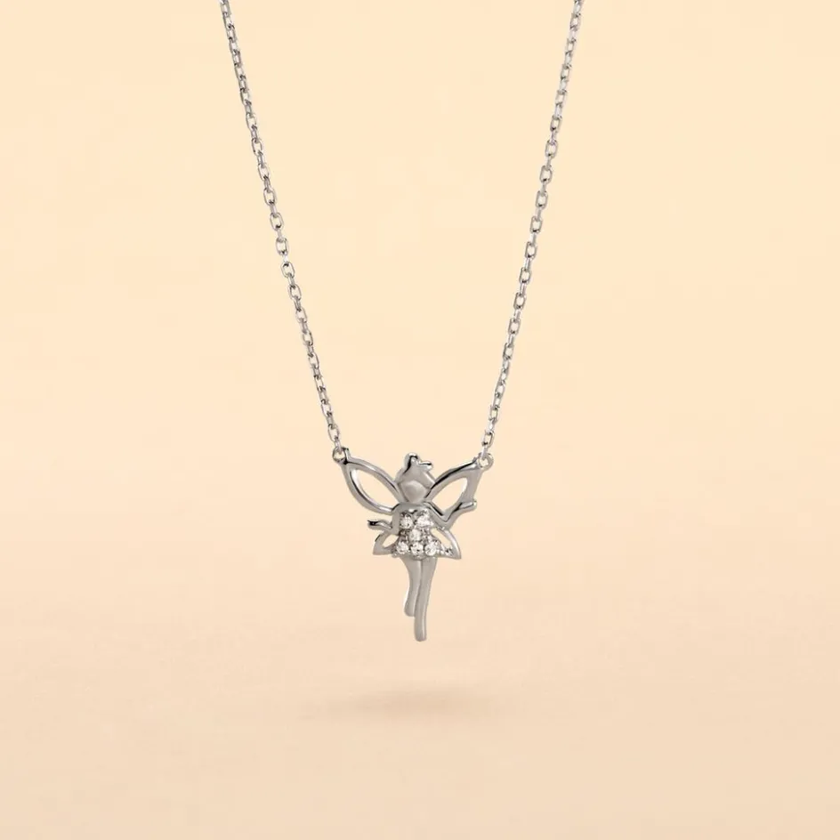 Outlet Histoire d'Or Collier Fee Or Blanc Diamant