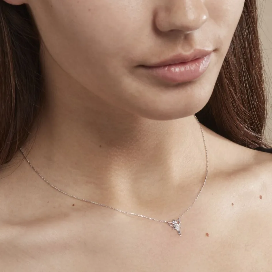 Outlet Histoire d'Or Collier Fee Or Blanc Diamant