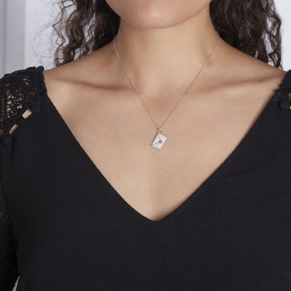 Outlet Histoire d'Or Collier Geoffrey Argent Oxydes De Zirconium