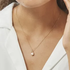 Clearance Histoire d'Or Collier Gladdie Or Jaune Perle De Culture