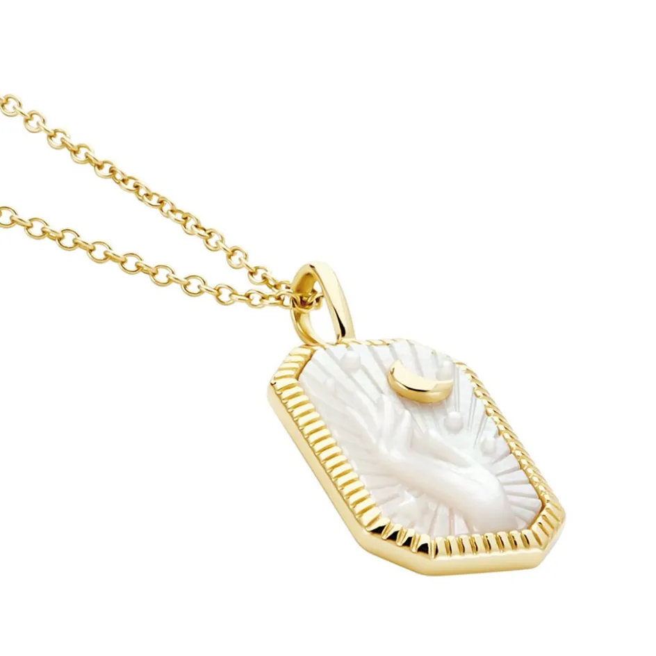 Histoire d'Or Collier Goddess Argent Doré Nacre* Colliers|Colliers