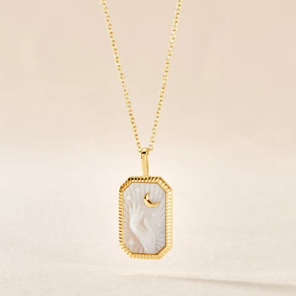 Histoire d'Or Collier Goddess Argent Doré Nacre* Colliers|Colliers