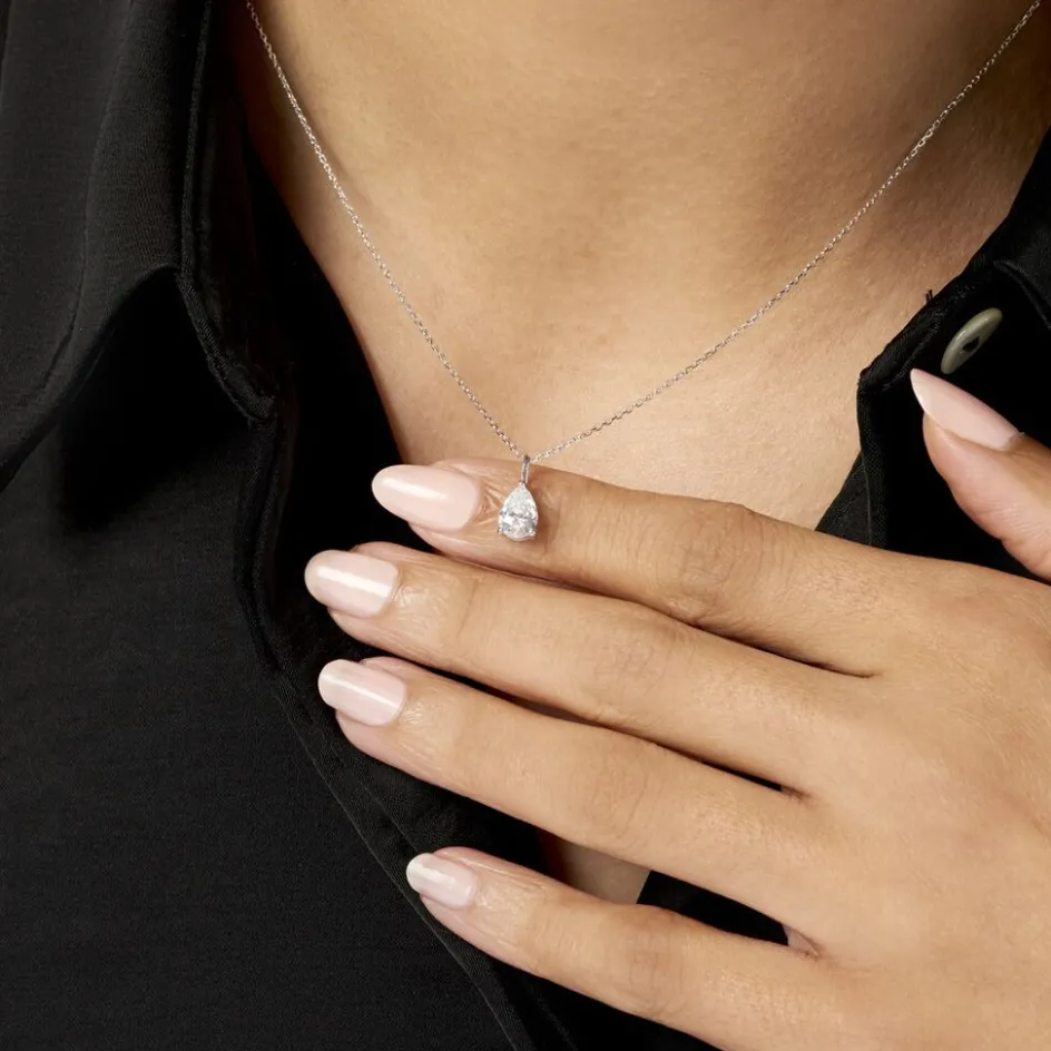 Best Histoire d'Or Collier Goutte De Zirconium or blanc oxyde