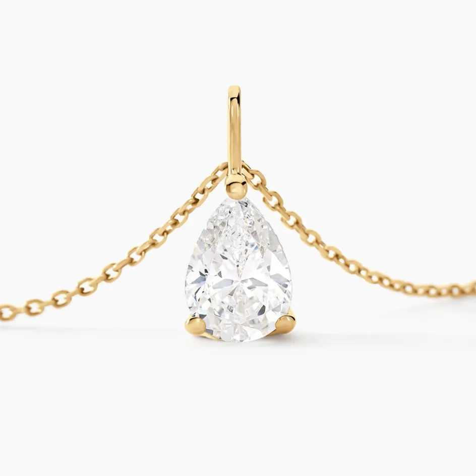 Outlet Histoire d'Or Collier Goutte De Zirconium or jaune oxyde