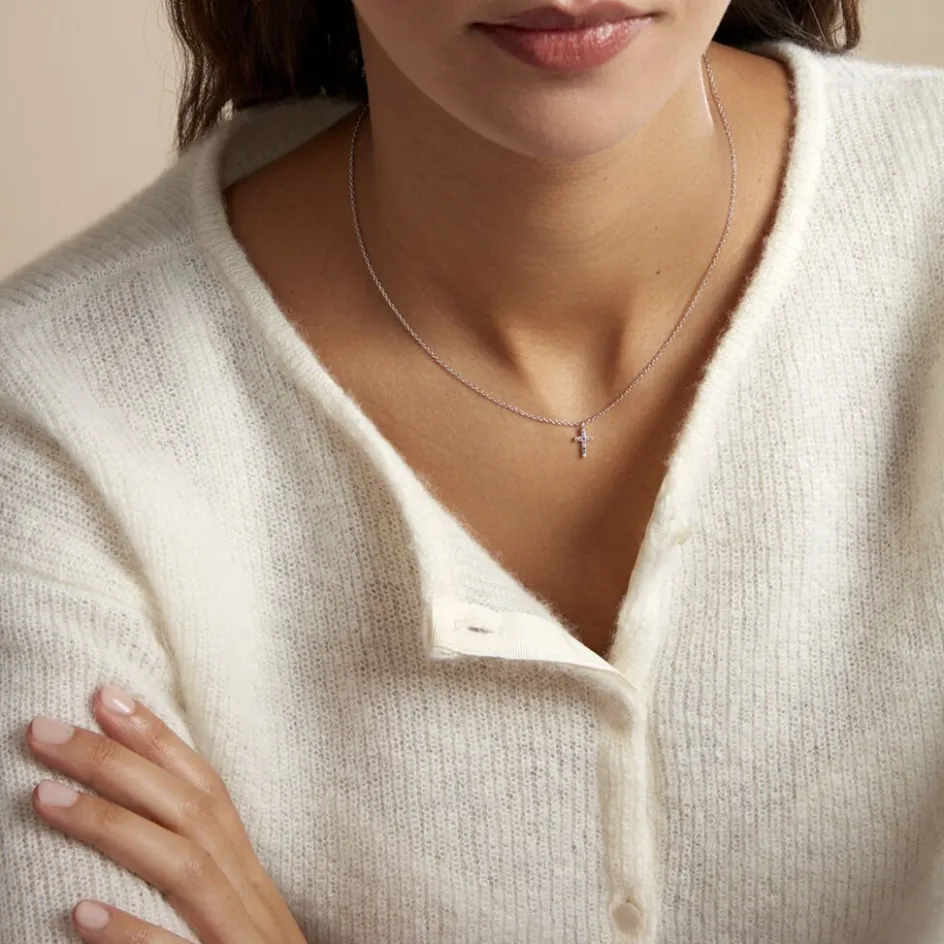 Clearance Histoire d'Or Collier Haïvy Argent Blanc Oxyde De Zirconium