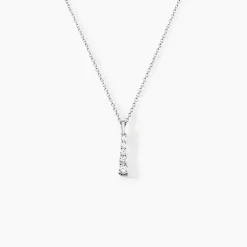 Clearance Histoire d'Or Collier Henriet Argent Blanc Oxyde De Zirconium