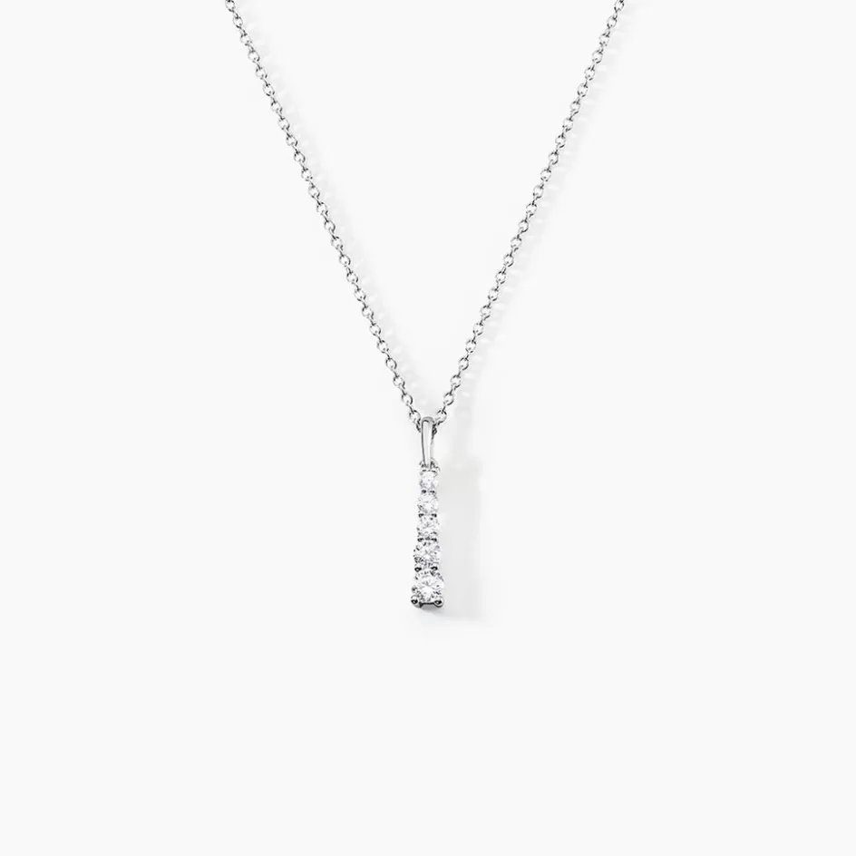 Clearance Histoire d'Or Collier Henriet Argent Blanc Oxyde De Zirconium