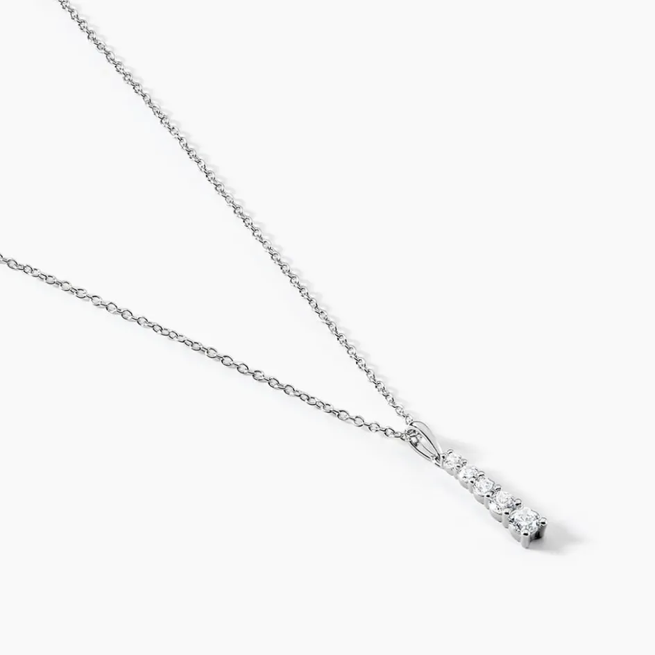 Clearance Histoire d'Or Collier Henriet Argent Blanc Oxyde De Zirconium