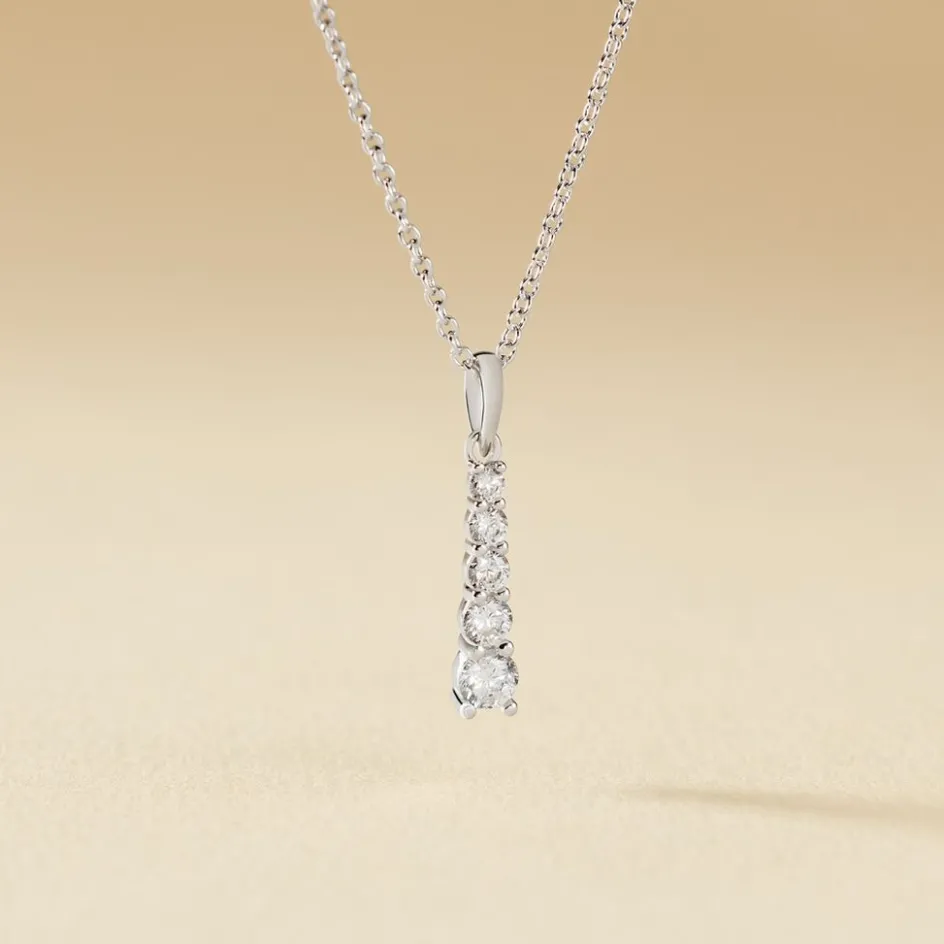 Clearance Histoire d'Or Collier Henriet Argent Blanc Oxyde De Zirconium