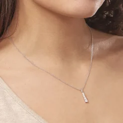 Clearance Histoire d'Or Collier Henriet Argent Blanc Oxyde De Zirconium
