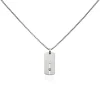 Clearance Histoire d'Or Collier Iefan Acier Blanc Oxyde De Zirconium