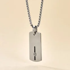 Clearance Histoire d'Or Collier Iefan Acier Blanc Oxyde De Zirconium