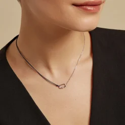 Outlet Histoire d'Or Collier Infini Pop De Zirconium argent blanc oxyde