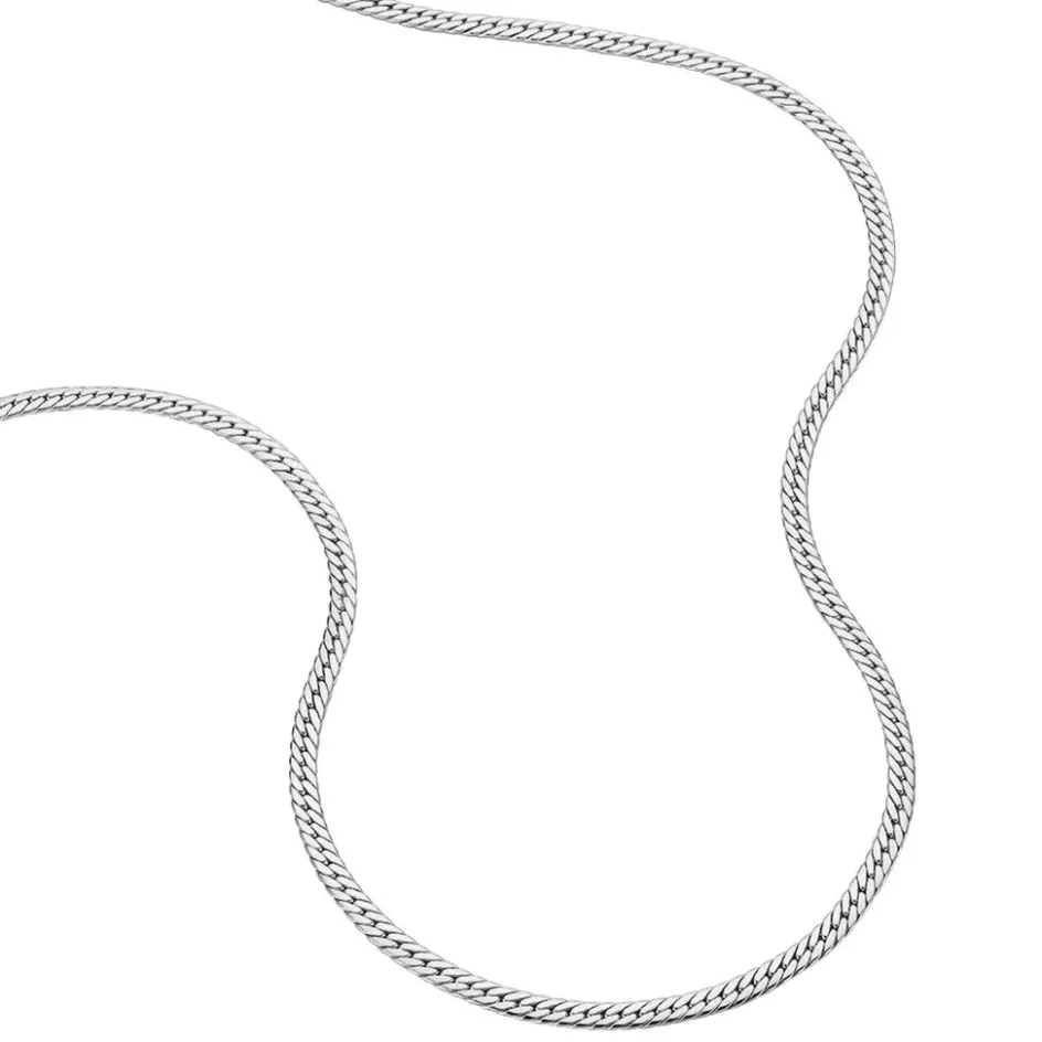 Clearance Histoire d'Or Collier Izel Maille Anglaise or blanc