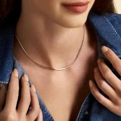 Best Histoire d'Or Collier Izel Maille Anglaise Or Jaune