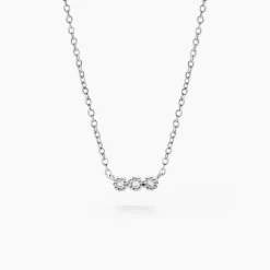 Online Histoire d'Or Collier Janys Argent Blanc Oxyde De Zirconium