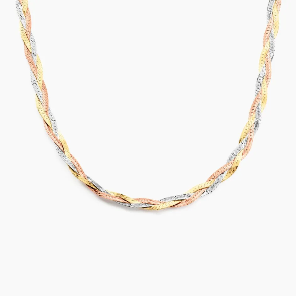 Outlet Histoire d'Or Collier Jasmin Tresse Or Tricolore