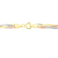 Outlet Histoire d'Or Collier Jasmin Tresse Or Tricolore