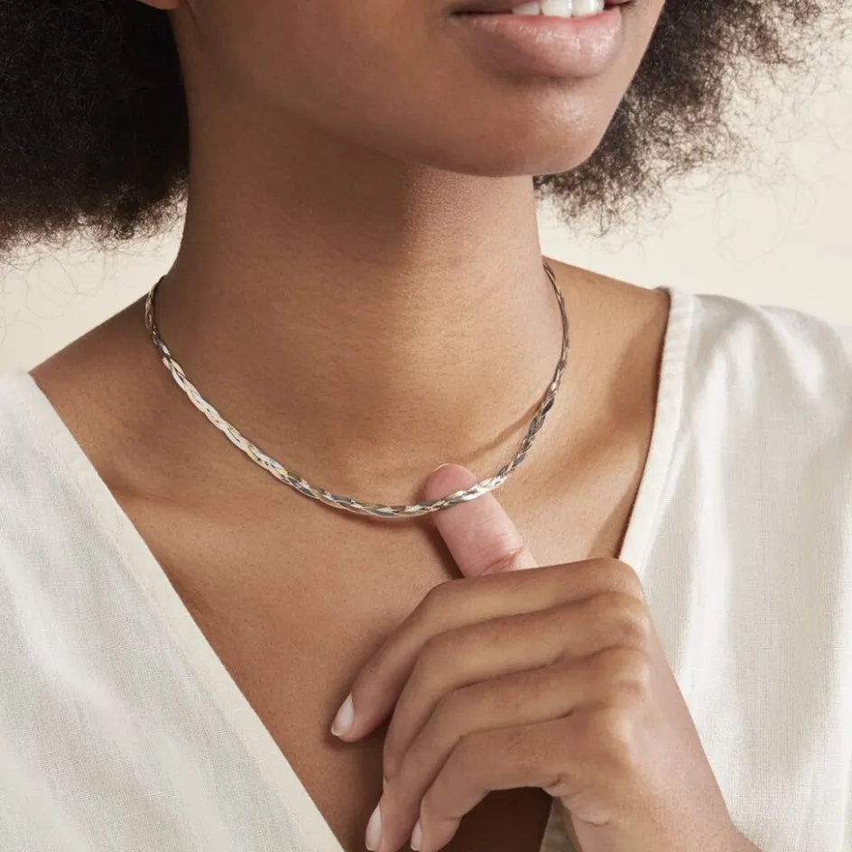 Outlet Histoire d'Or Collier Jasmin Tresse Or Tricolore