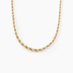 Clearance Histoire d'Or Collier Jerryenne Danilo Maille Corde Et Venitienne Or Bicolore