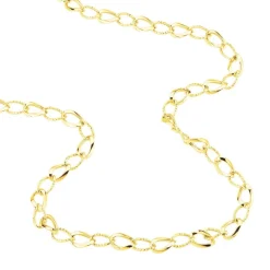New Histoire d'Or Collier Joice Maille Alternée Et Godronne or jaune
