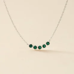 Clearance Histoire d'Or Collier Karrie Argent Blanc Oxyde De Zirconium argent blanc oxyde vert