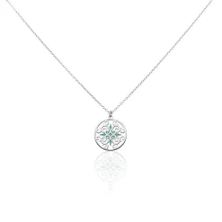 Online Histoire d'Or Collier Krysia Argent Blanc Email Turquoise