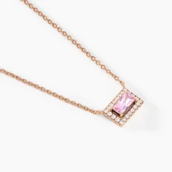 Hot Histoire d'Or Collier Laurine Argent Rose Oxyde De Zirconium argent rose oxyde rose