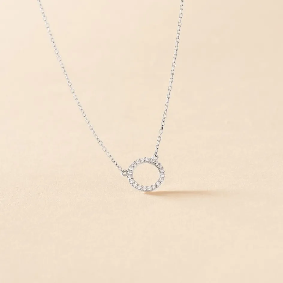 Sale Histoire d'Or Collier Lim De Zirconium or blanc oxyde