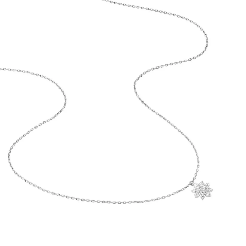 Online Histoire d'Or Collier Lorraine De Zirconium argent blanc oxyde