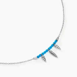 Online Histoire d'Or Collier Lottie Argent Blanc Turquoise
