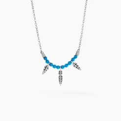 Online Histoire d'Or Collier Lottie Argent Blanc Turquoise