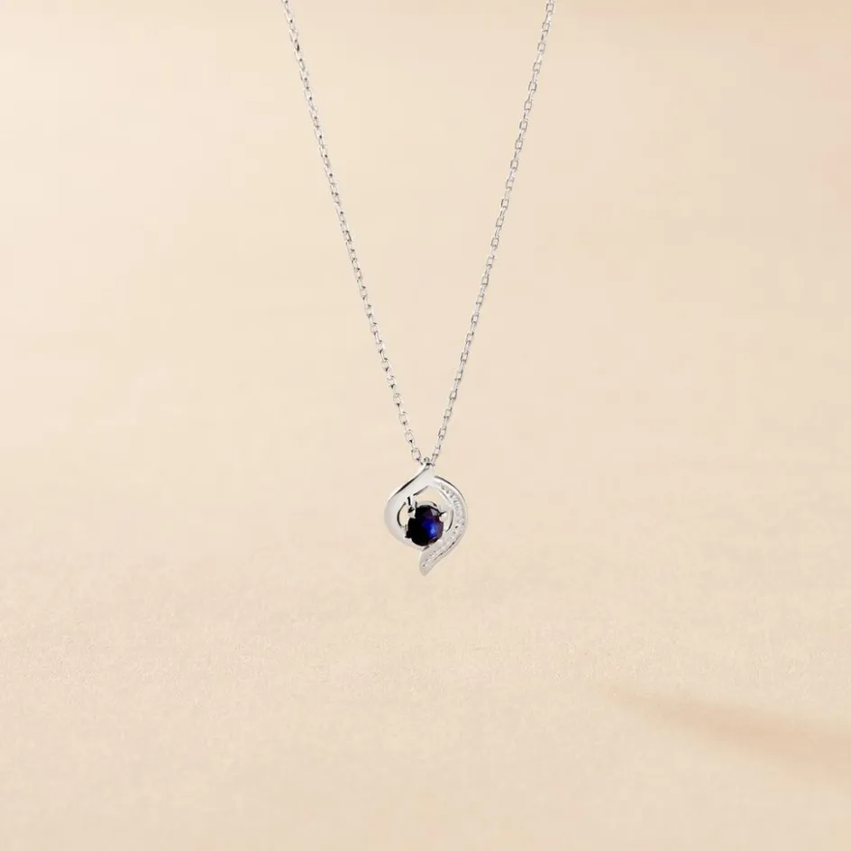 Clearance Histoire d'Or Collier Lydia Or Blanc Saphir