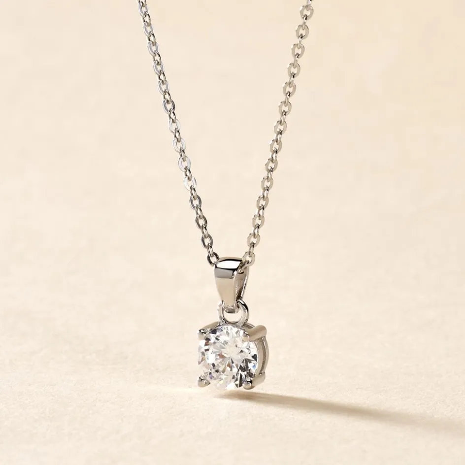 Outlet Histoire d'Or Collier Lynna Argent Blanc Oxyde De Zirconium