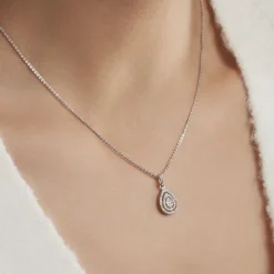 Best Histoire d'Or Collier Lysa Argent Blanc Oxyde De Zirconium